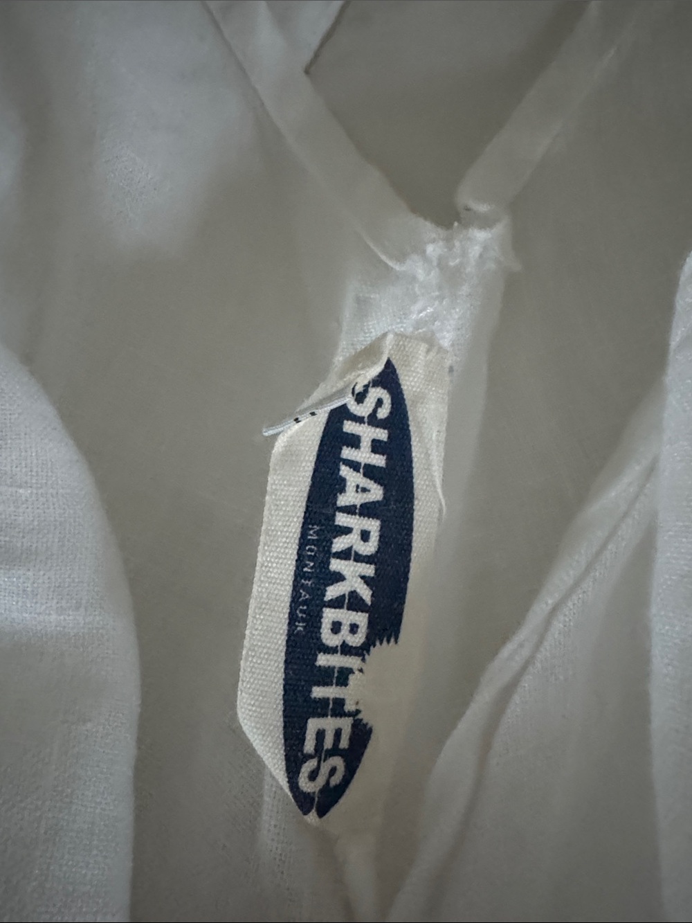 Women’s White Linen Tie-Shoulder V-Neck Jumpsuit - Picture 2 of 2
